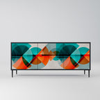 CIRCULAR RHAPSODY 3-Door Sideboard in Black Finish
