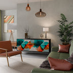 CIRCULAR RHAPSODY 3-Door Sideboard in Black Finish