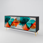 CIRCULAR RHAPSODY 3-Door Sideboard in Black Finish