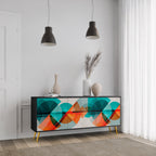 CIRCULAR RHAPSODY 3-Door Sideboard in Black Finish