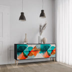 CIRCULAR RHAPSODY 3-Door Sideboard in Black Finish