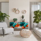 CIRCULAR RHAPSODY 3-Door Sideboard in Black Finish