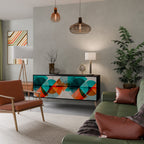 CIRCULAR RHAPSODY 3-Door Sideboard in Black Finish