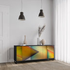 PIERCING SHARPNESS Aparador de 3 Portas em Acabamento Preto