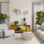 PIERCING SHARPNESS Aparador de 3 Portas em Acabamento Preto