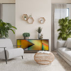 PIERCING SHARPNESS Aparador de 3 Portas em Acabamento Preto