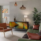 PIERCING SHARPNESS Aparador de 3 Portas em Acabamento Preto