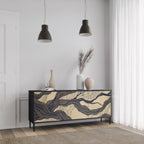 UNIFIED FRAGMENTS 3-Door Sideboard in Black Finish