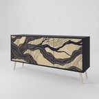 UNIFIED FRAGMENTS 3-Door Sideboard in Black Finish