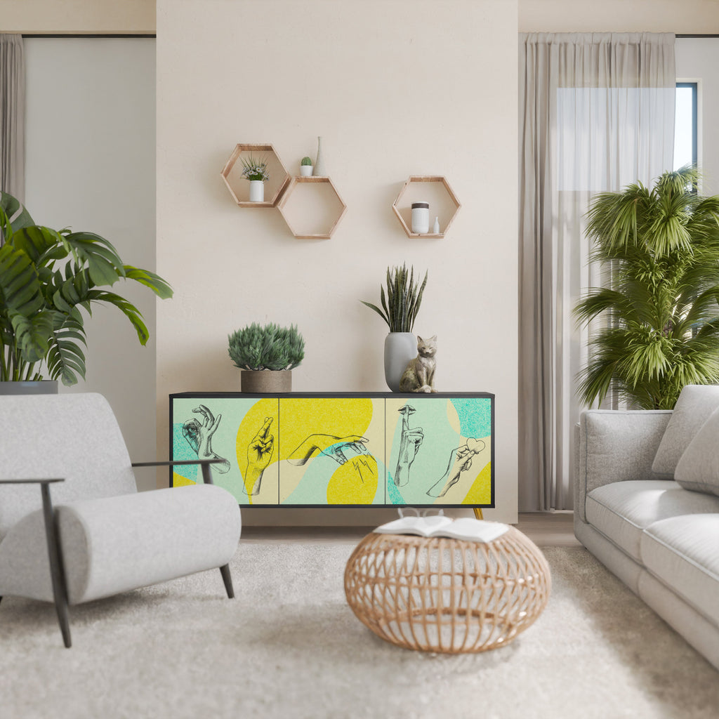 BODY LANGUAGE 3-Door Sideboard in Black Finish