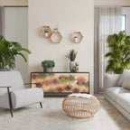 GEOMETRIC FUSION 3-Door Sideboard in Black Finish