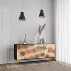 GEOMETRIC FUSION 3-Door Sideboard in Black Finish