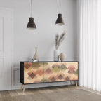 GEOMETRIC FUSION 3-Door Sideboard in Black Finish