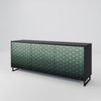 ORNAMENTAL GLIMMER 3-Door Sideboard in Black Finish