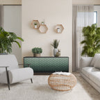 ORNAMENTAL GLIMMER 3-Door Sideboard in Black Finish