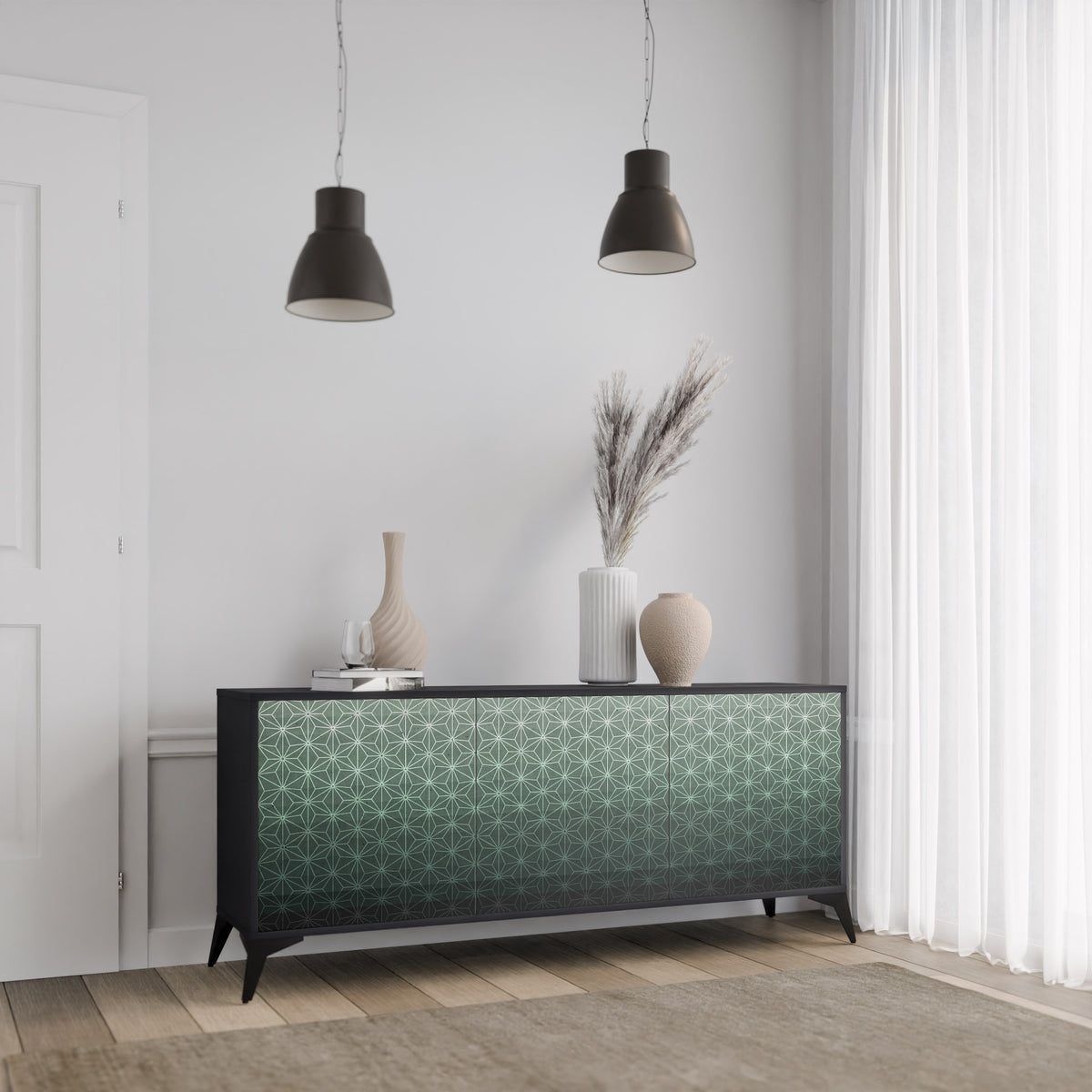 ORNAMENTAL GLIMMER Aparador de 3 Portas