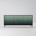 ORNAMENTAL GLIMMER 3-Door Sideboard in Black Finish