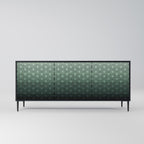 ORNAMENTAL GLIMMER 3-Door Sideboard in Black Finish