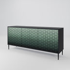 ORNAMENTAL GLIMMER 3-Door Sideboard in Black Finish