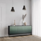 ORNAMENTAL GLIMMER 3-Door Sideboard in Black Finish