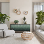 ORNAMENTAL GLIMMER 3-Door Sideboard in Black Finish