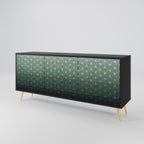 ORNAMENTAL GLIMMER 3-Door Sideboard in Black Finish