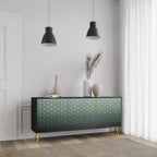 ORNAMENTAL GLIMMER 3-Door Sideboard in Black Finish