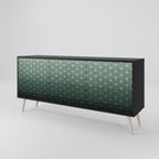 ORNAMENTAL GLIMMER 3-Door Sideboard in Black Finish
