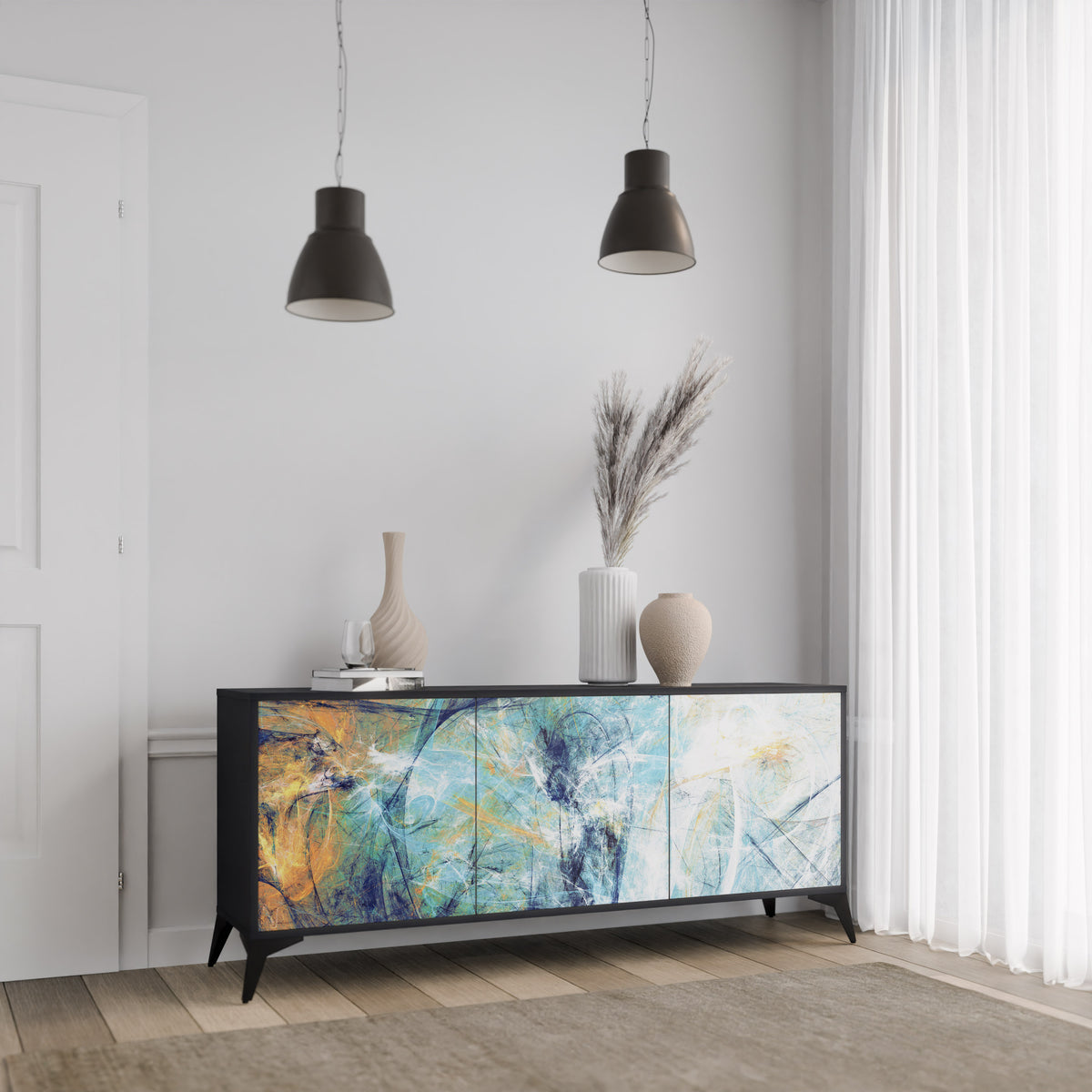 ABSTRACT THOUGHTS 3-Door Sideboard