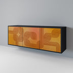 STRENGTHENING RELATION 3-Door Sideboard in Black Finish