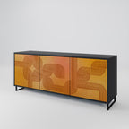 STRENGTHENING RELATION 3-Door Sideboard in Black Finish