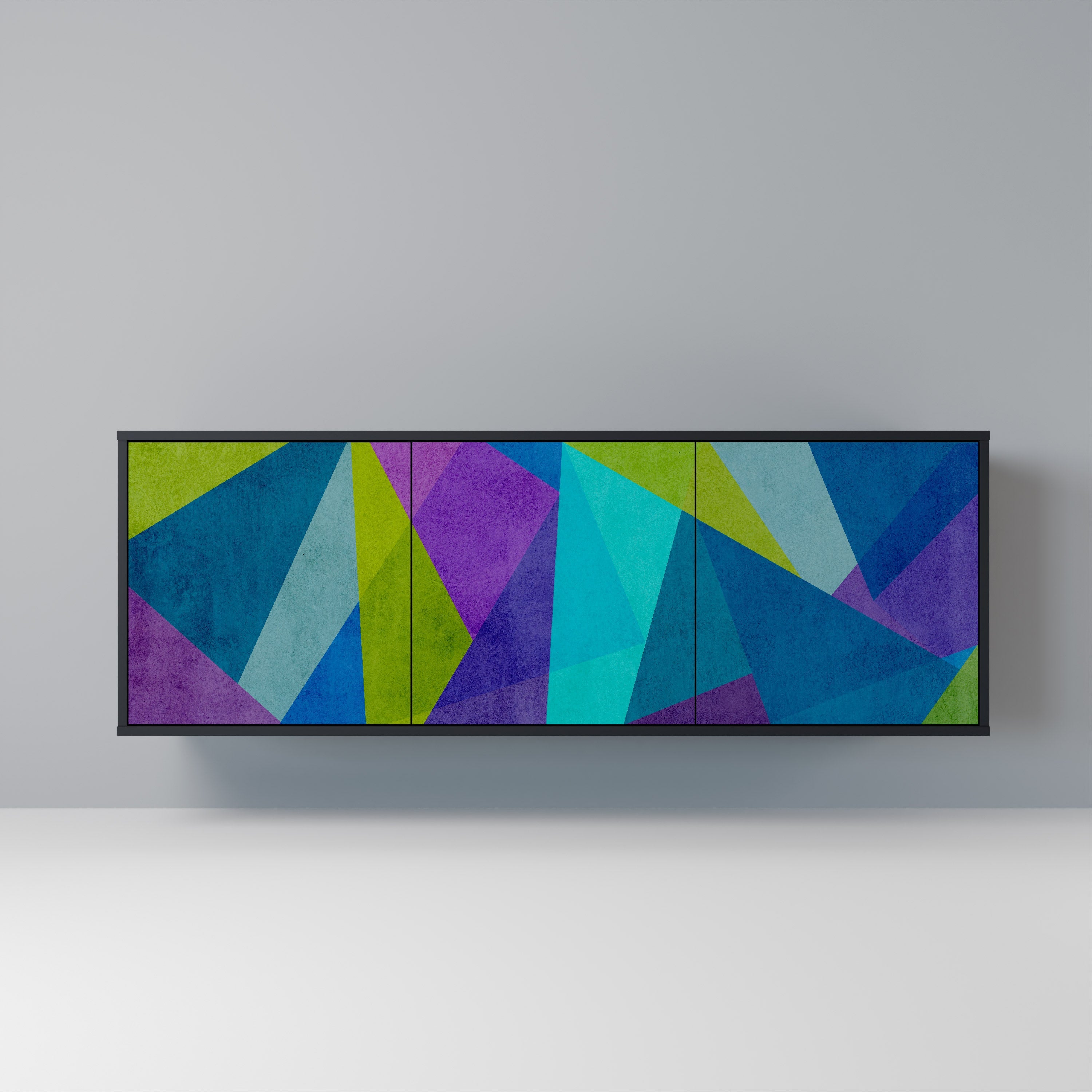 COLD SHOWCASE Aparador de 3 Portas em Acabamento Preto