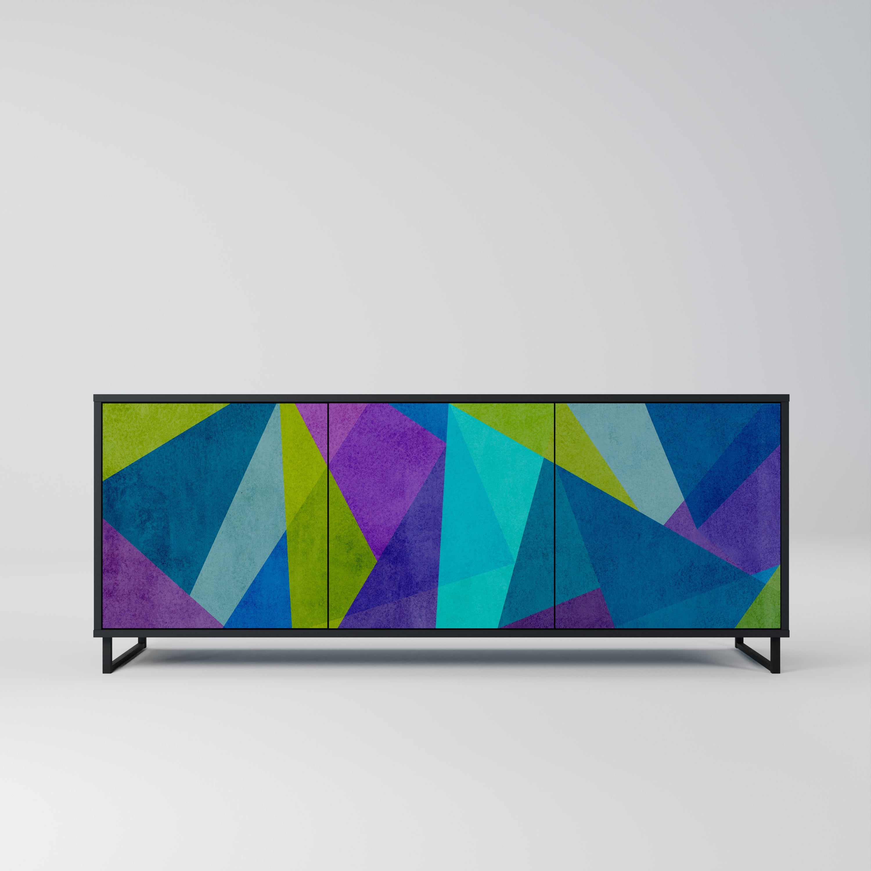 COLD SHOWCASE Aparador de 3 Portas em Acabamento Preto