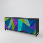 COLD SHOWCASE 3-Door Sideboard in Black Finish