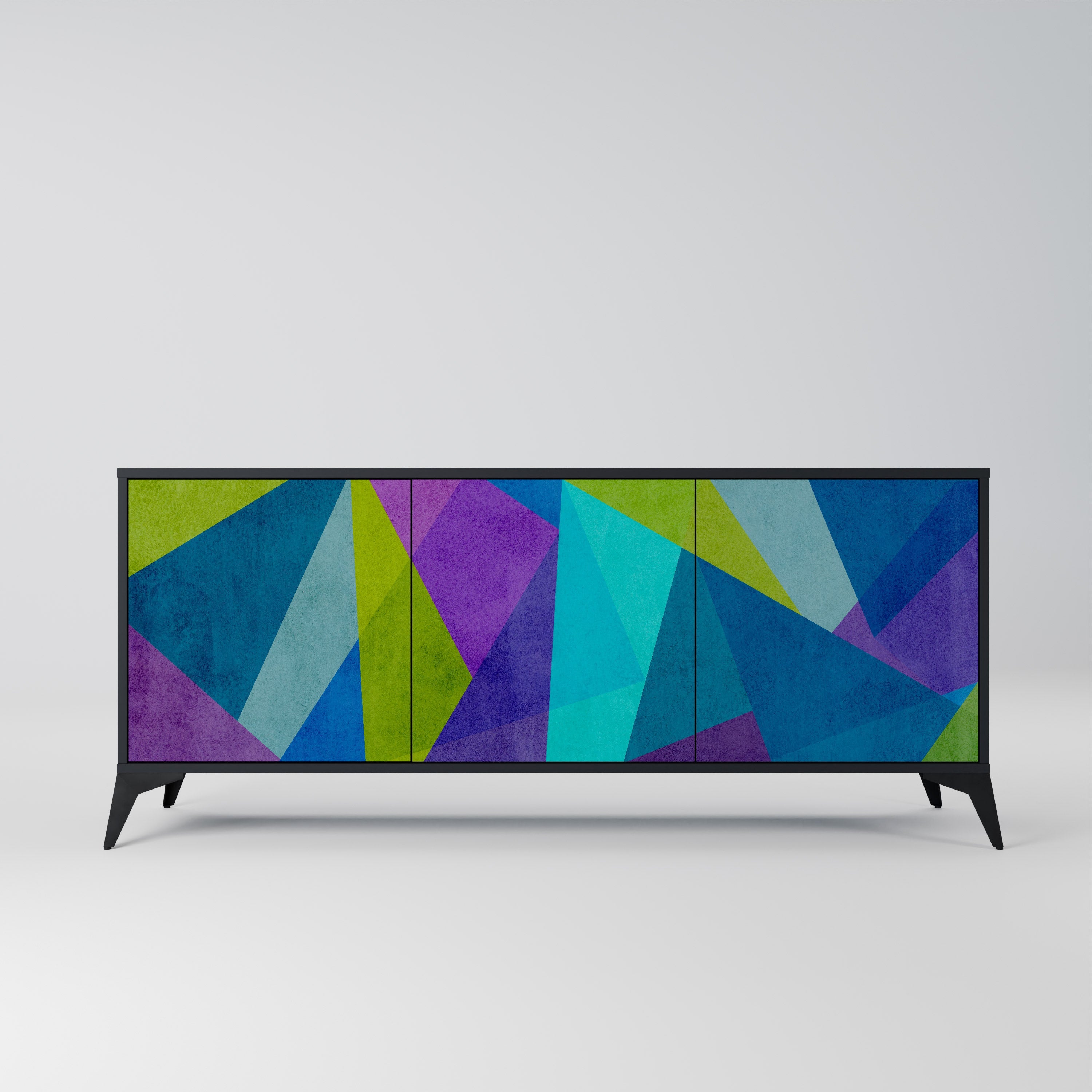 COLD SHOWCASE Aparador de 3 Portas em Acabamento Preto