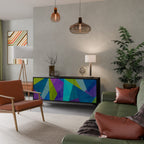 COLD SHOWCASE 3-Door Sideboard in Black Finish