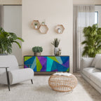 COLD SHOWCASE 3-Door Sideboard in Black Finish