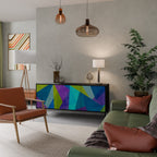 COLD SHOWCASE 3-Door Sideboard in Black Finish