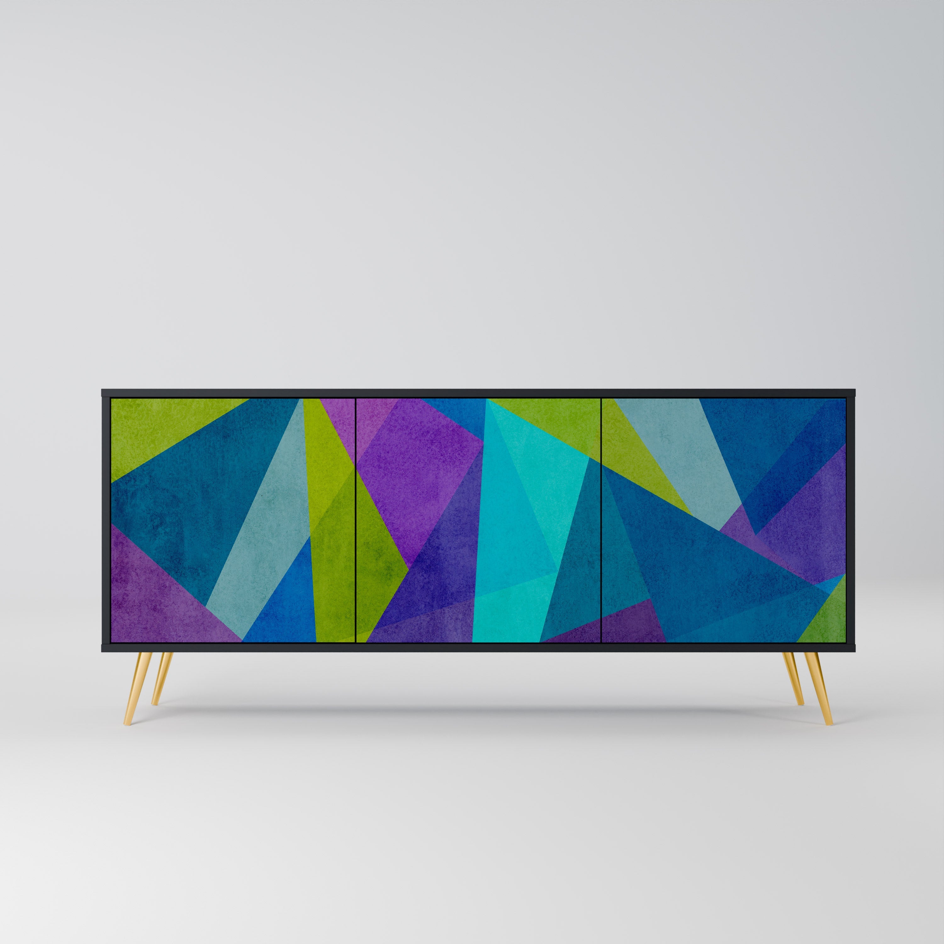 COLD SHOWCASE Aparador de 3 Portas em Acabamento Preto