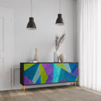 COLD SHOWCASE 3-Door Sideboard in Black Finish
