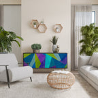 COLD SHOWCASE 3-Door Sideboard in Black Finish