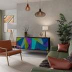 COLD SHOWCASE 3-Door Sideboard in Black Finish