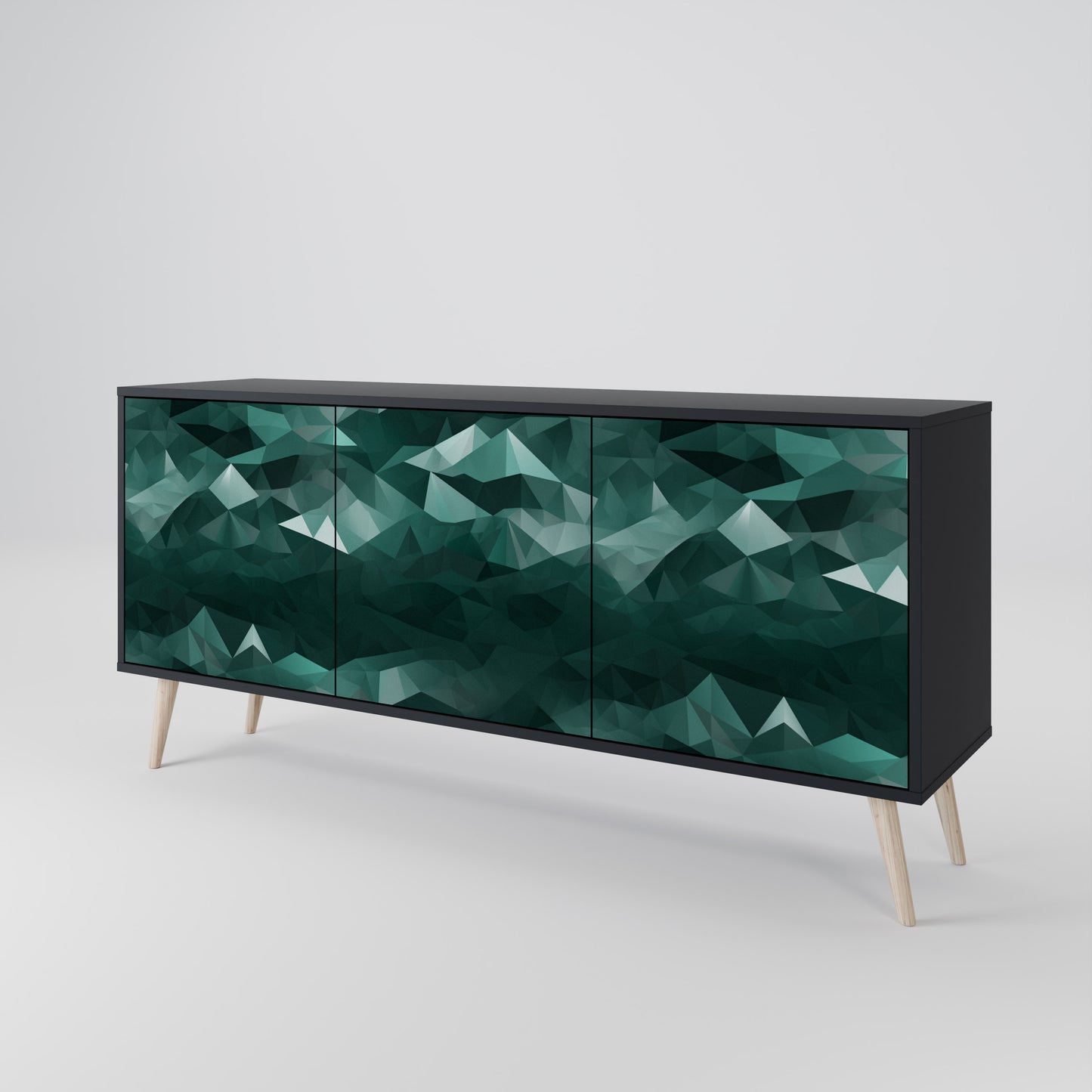 POLYGONAL FLOATING Aparador de 3 Portas
