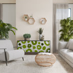 GREEN RHAPSODY Aparador de 3 Portas em Acabamento Preto