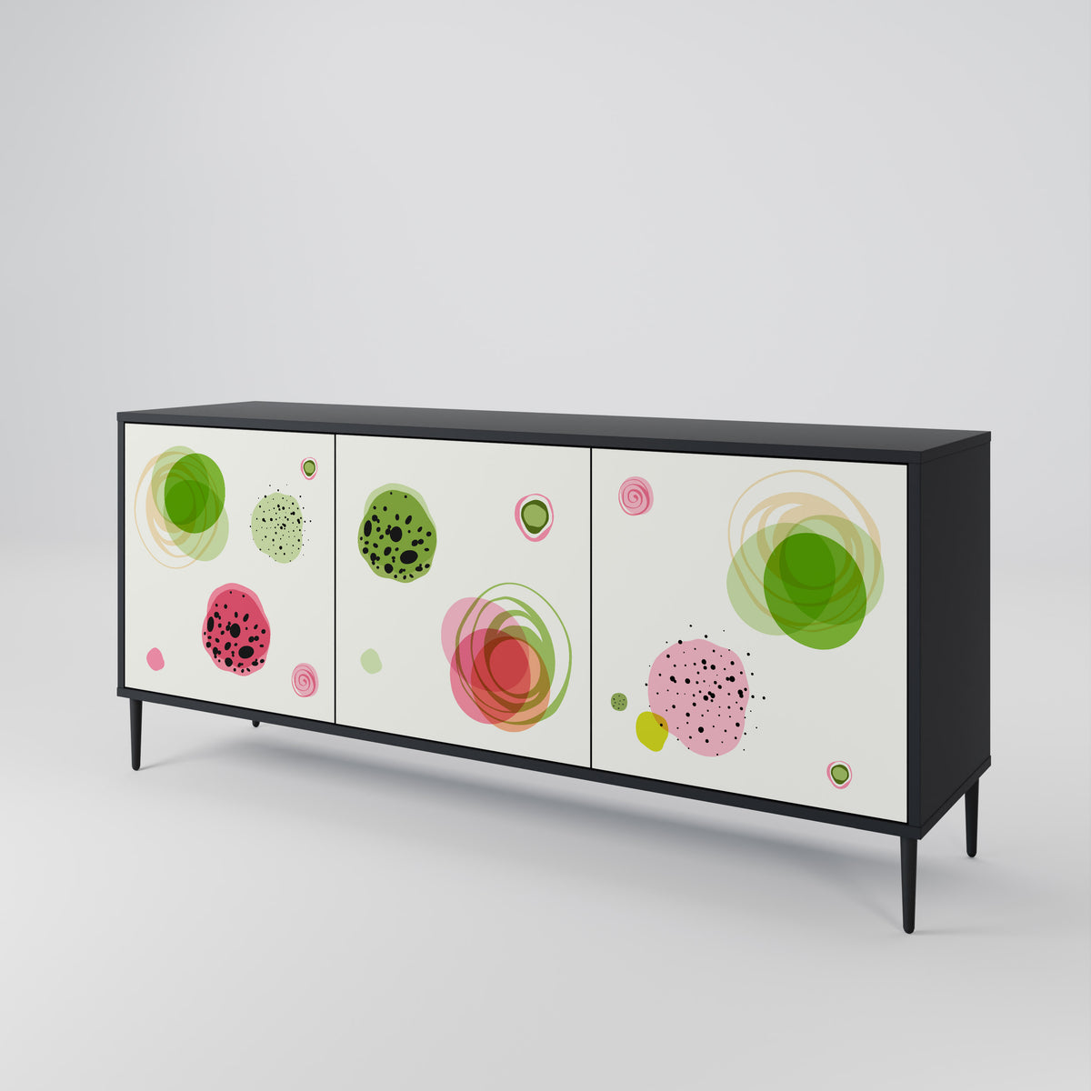 COLORFUL COSMOS 3-Door Sideboard