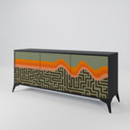 SIMPLE SOLUTIONS 3-Door Sideboard in Black Finish