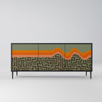 SIMPLE SOLUTIONS 3-Door Sideboard in Black Finish