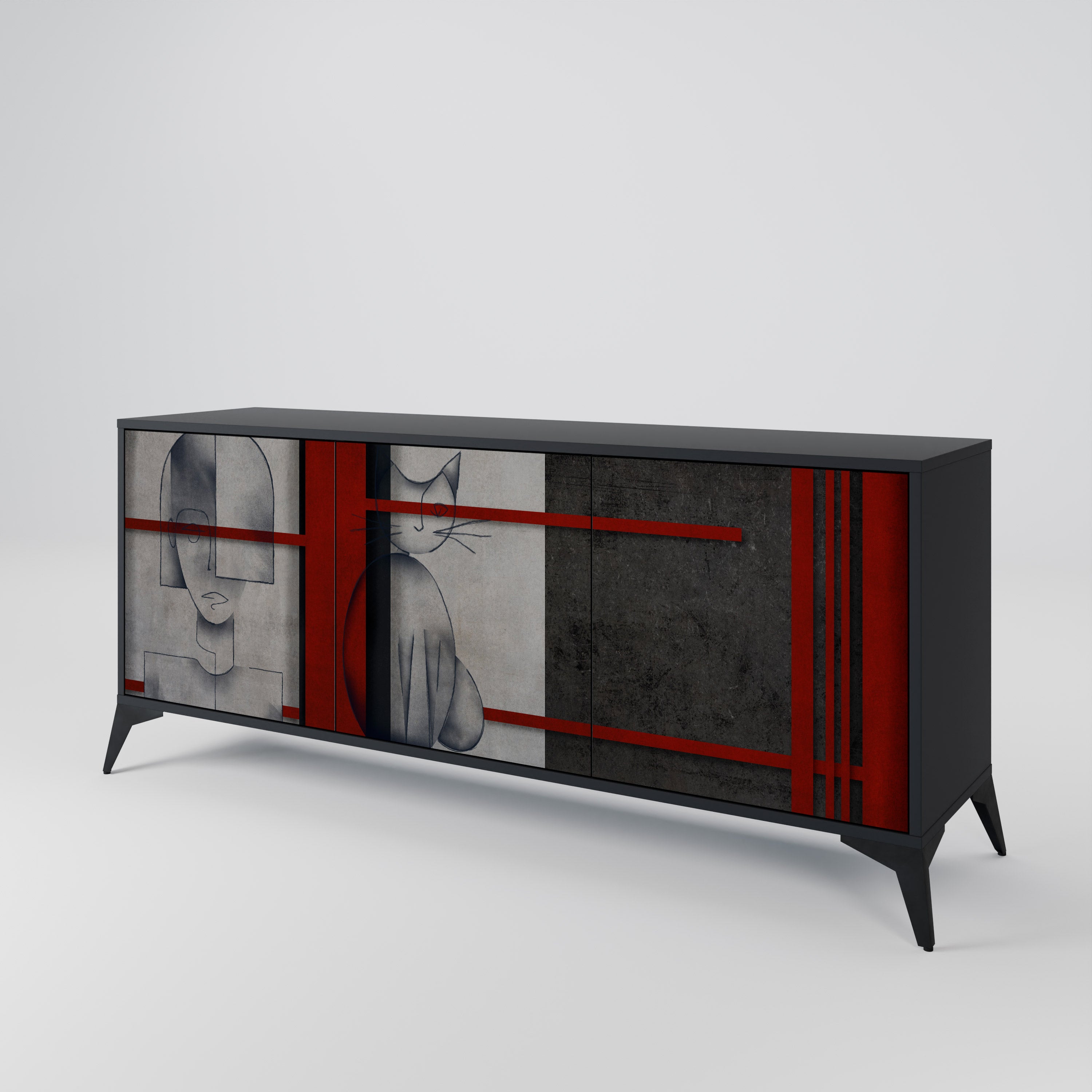 GRAY FIGURES 3-Door Sideboard