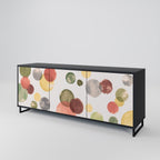 FLEETING HAPPINESS Aparador de 3 Portas em Acabamento Preto