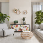 FLEETING HAPPINESS Aparador de 3 Portas em Acabamento Preto